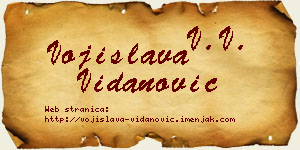 Vojislava Vidanović vizit kartica